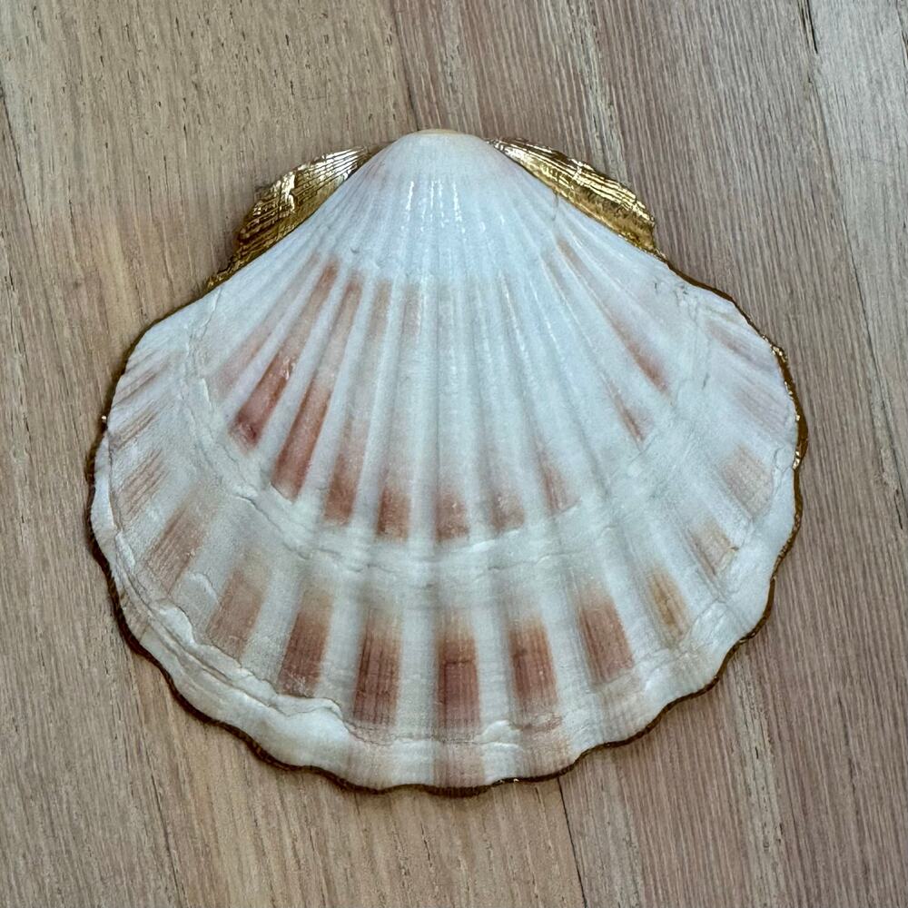 Italian Summer Shell Trinket Dish | Citrus Chinoiserie Jewelry Holder - Picture 4 of 4